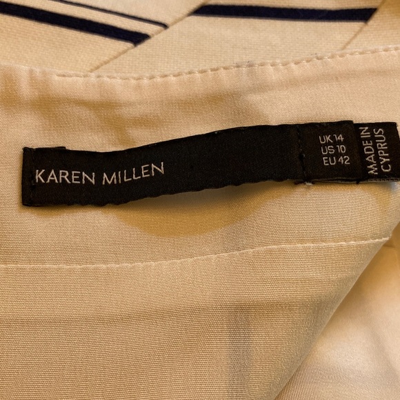 Karen Millen White Floral Pencil Skirt, size 10 gorgeous fabric and lined - Picture 5 of 10